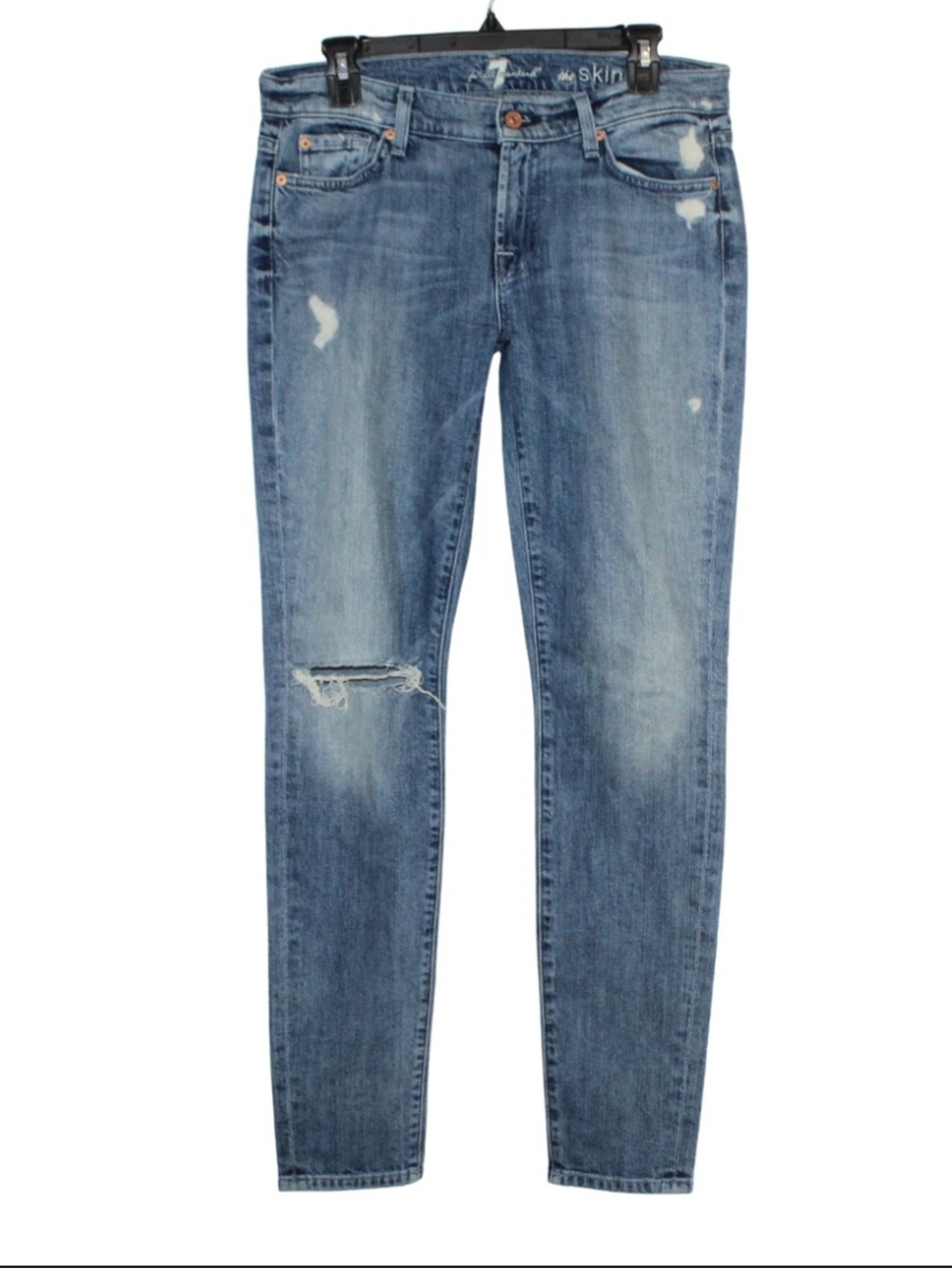 7 For all Mankind women's jeans size 29 the skinny distressed low rise indie